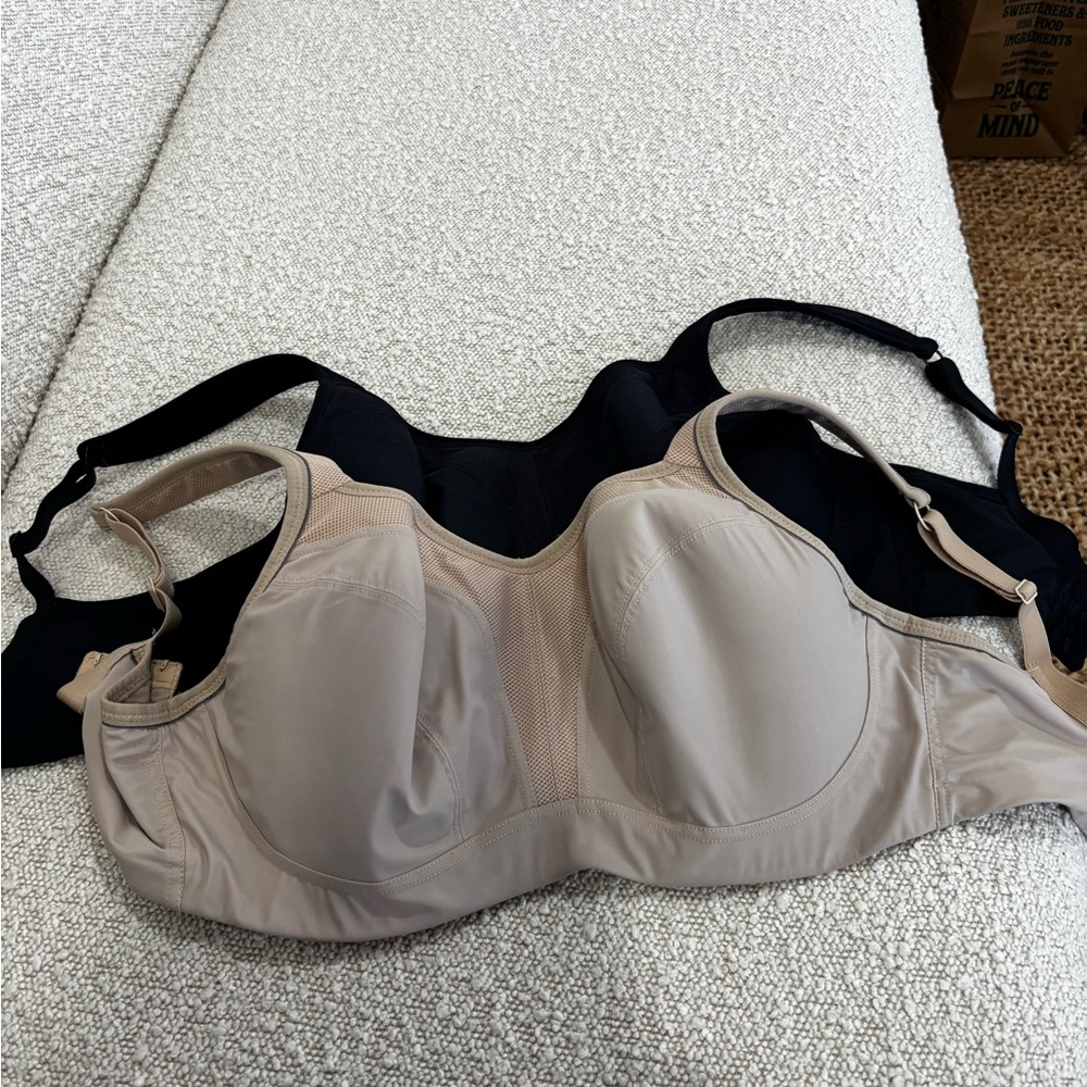 2 panache sports bra black tan 32ff